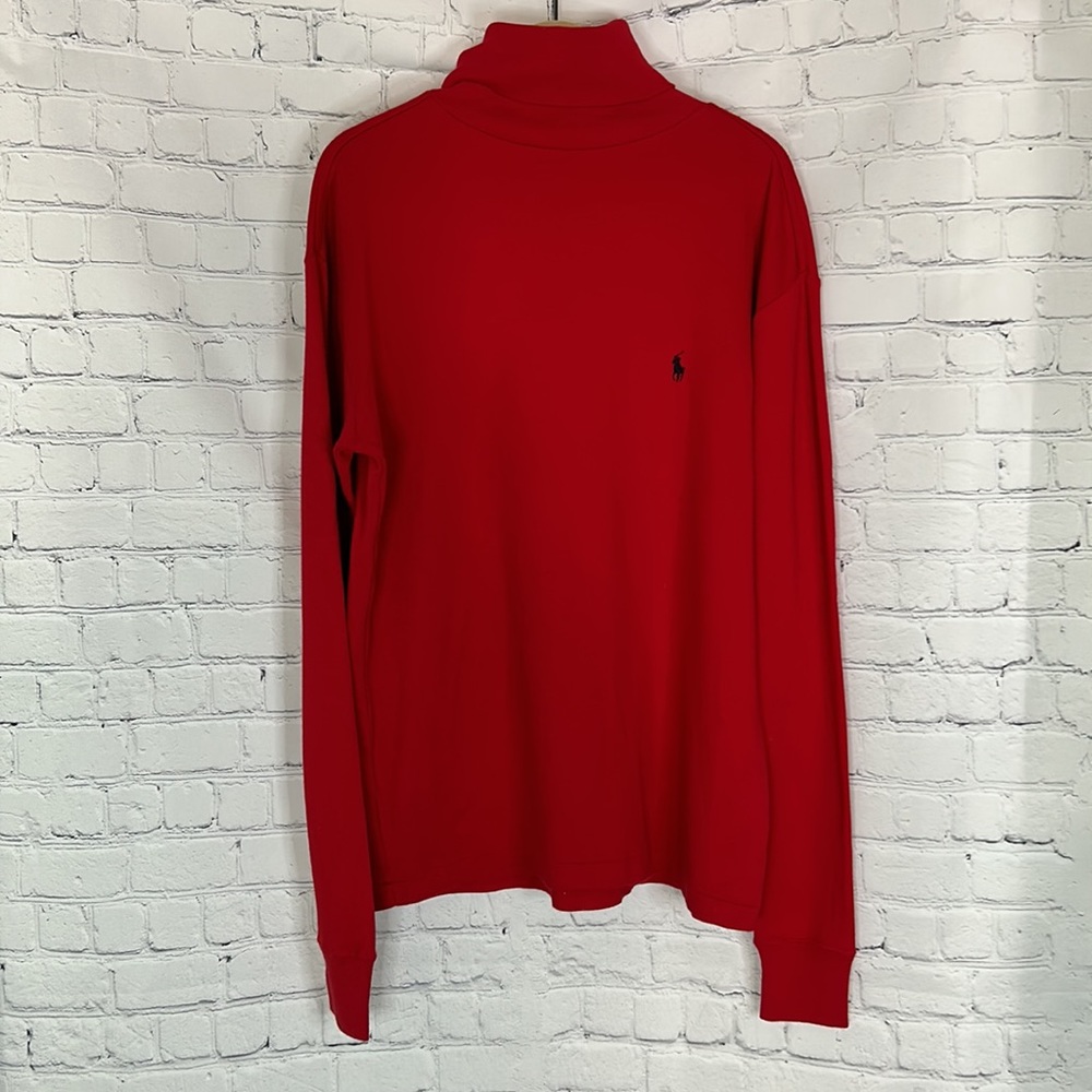 Ralph Lauren Red Long Sleeve Turtle Neck  Sz M